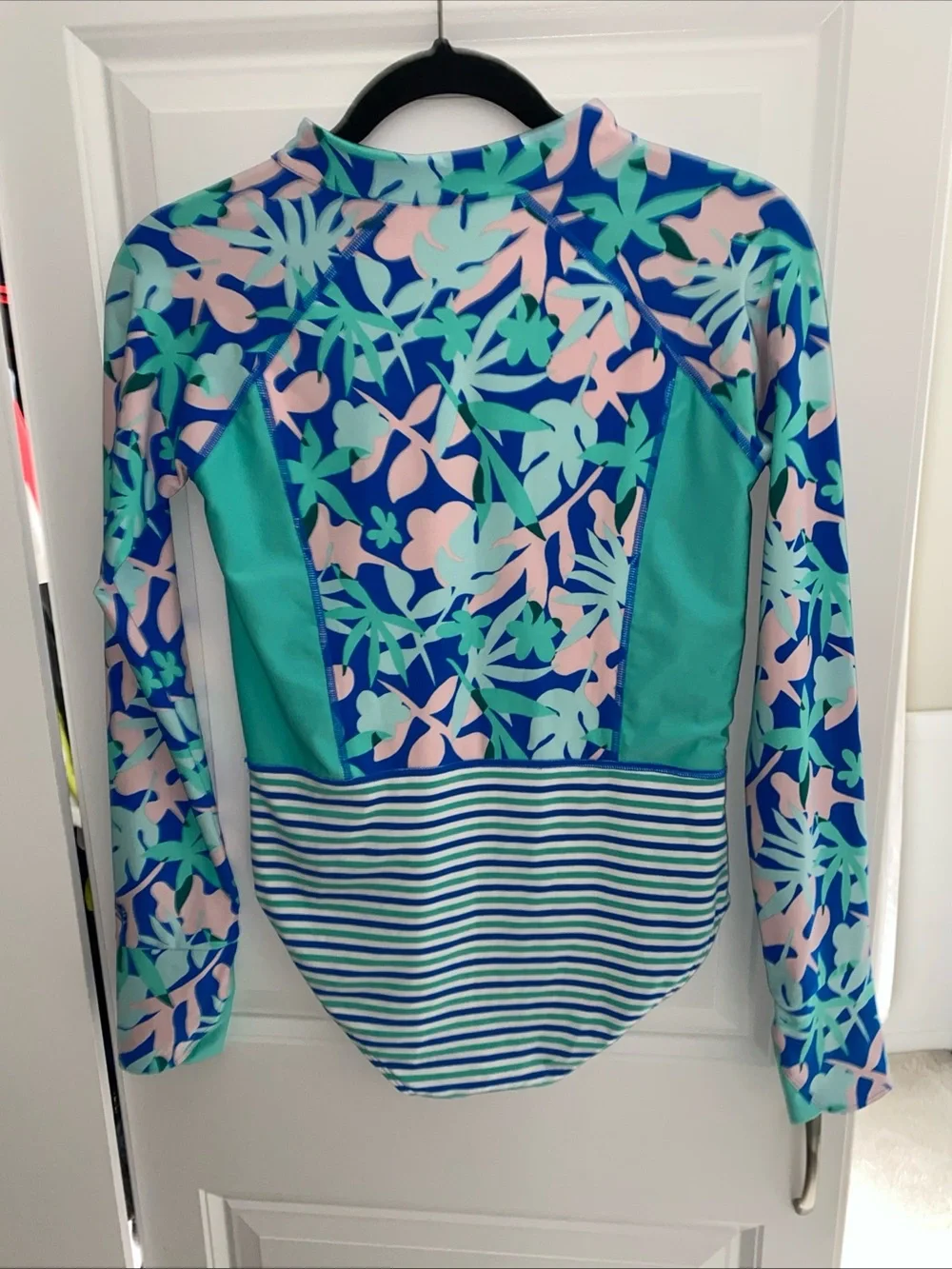 Coolibar Long Sleeve‎ Rash Guard One Piece Swimsuit YOUTH Girls XL